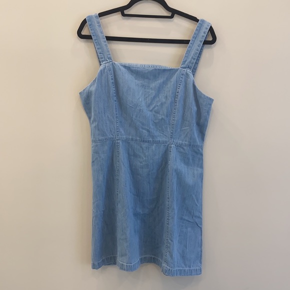 ASOS petite soft denim mini pinafore dress - Picture 5 of 7